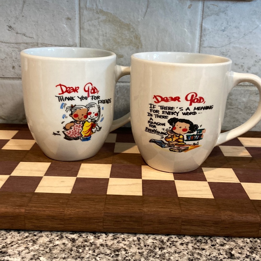 Dear God, coffee, mugs